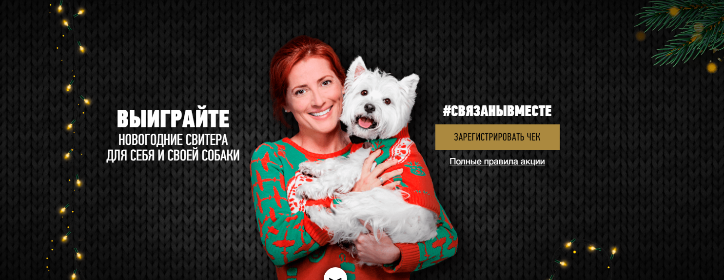 Акция CESAR «Связаны вместе 2020-2021» — выиграйте новогодние свитера для себя и своей собаки!